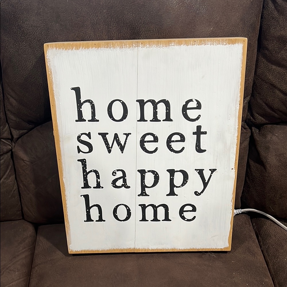 Home Sweet Happy Home Mudpie Sign